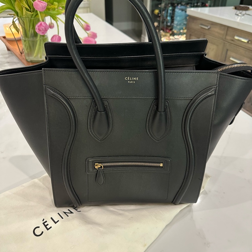 Celine mini luggage in black